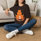 Pumpkin Stack T‑Shirt — Autumn Floral Fall Graphic Tee