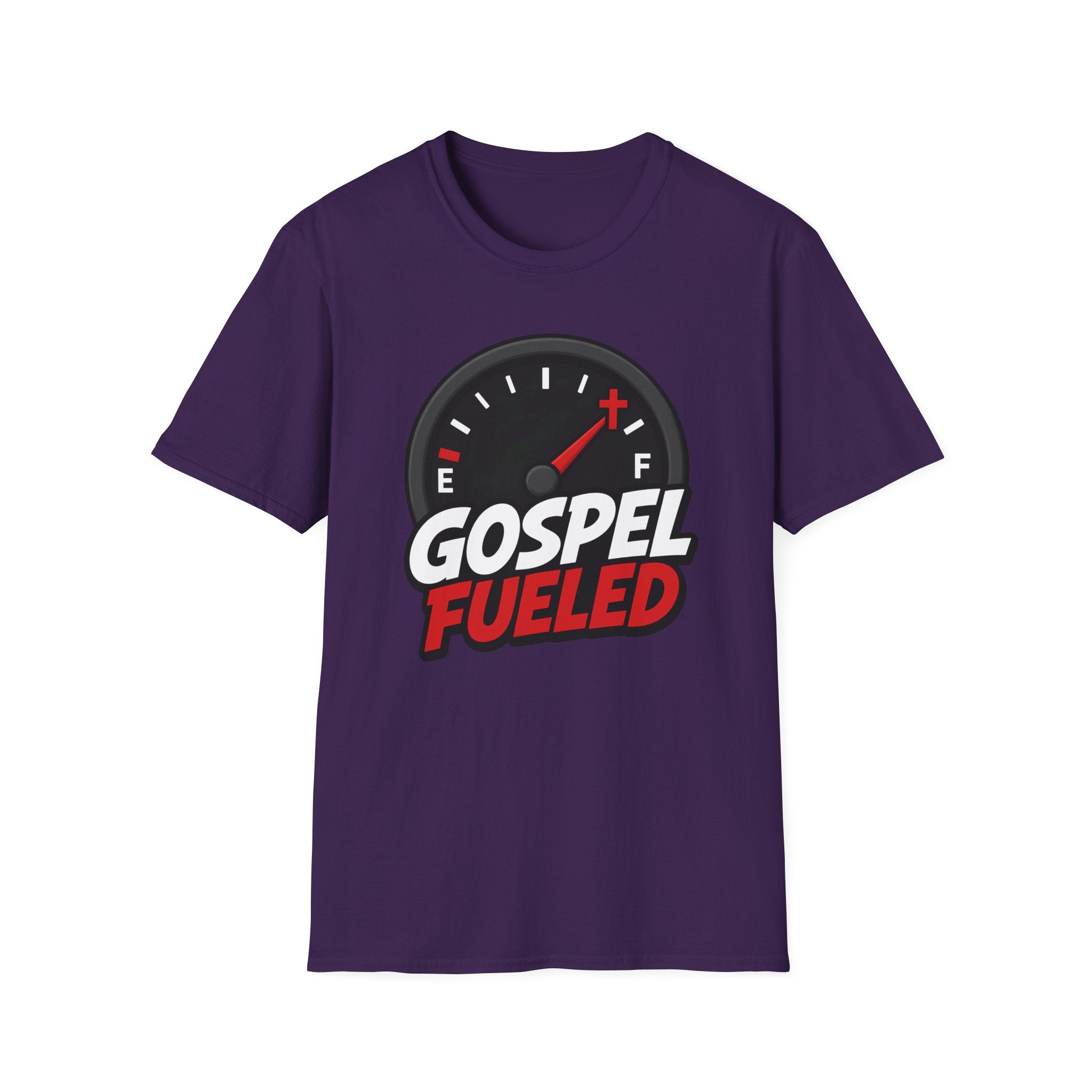 Gospel Fueled T-Shirt — Christian Faith Fuel Gauge Tee