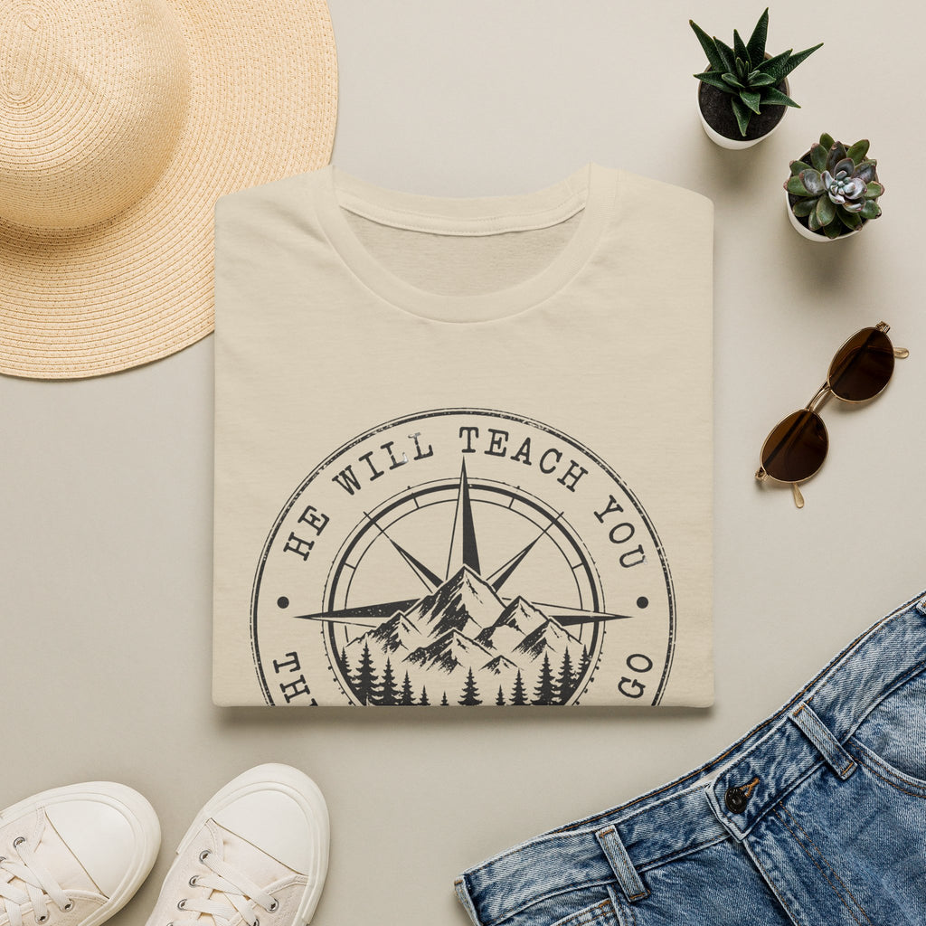 T-Shirt — 'He Will Teach You The Way You Should Go' Mountain Compass Christian Tee