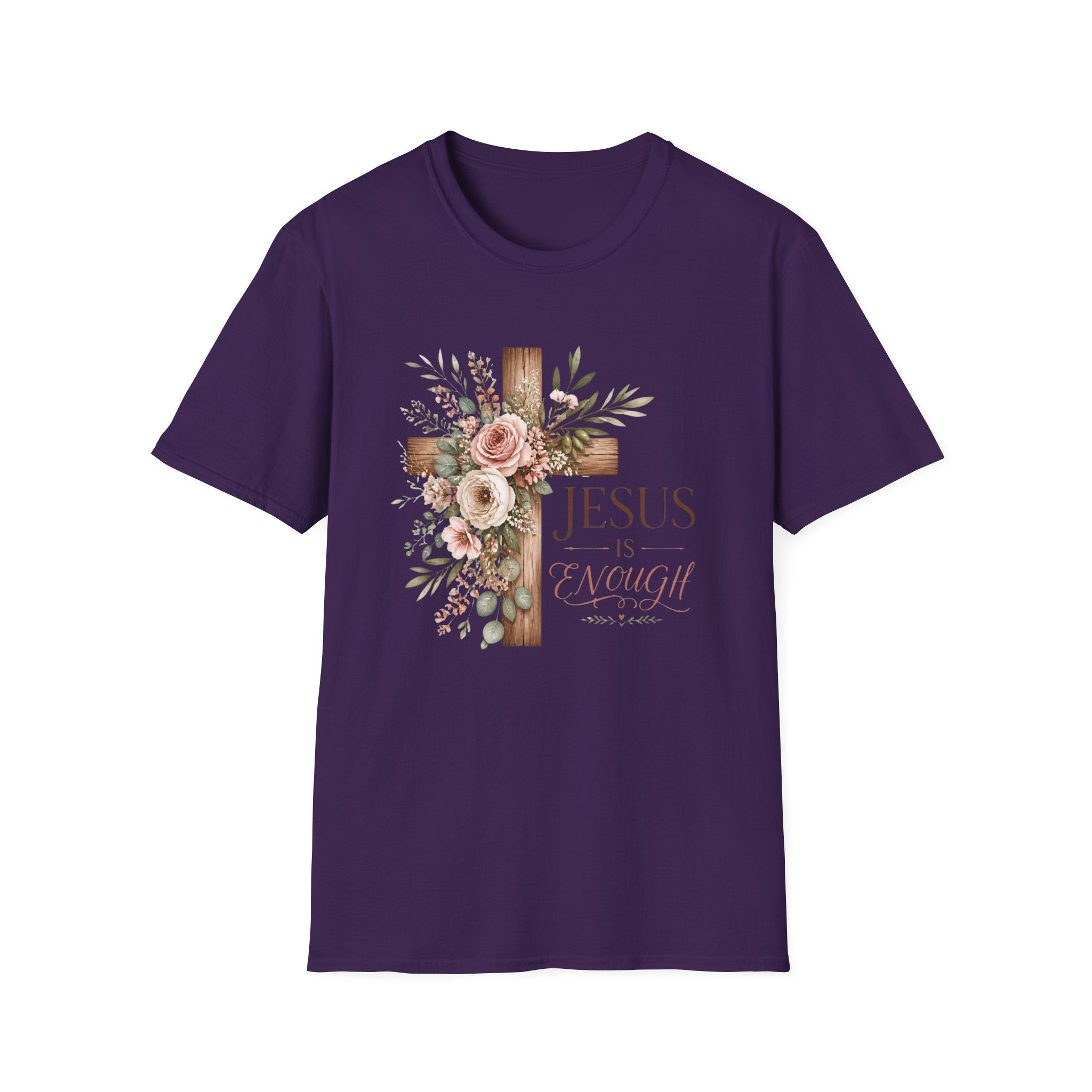 Jesus Floral Cross T-Shirt — Christian Faith Graphic Tee
