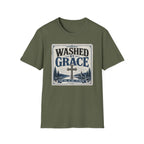 Washed By Grace T‑Shirt — Christian Faith Cross Tee