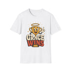 T-Shirt — 'Grace Wins' Angel Trophy Graphic Tee