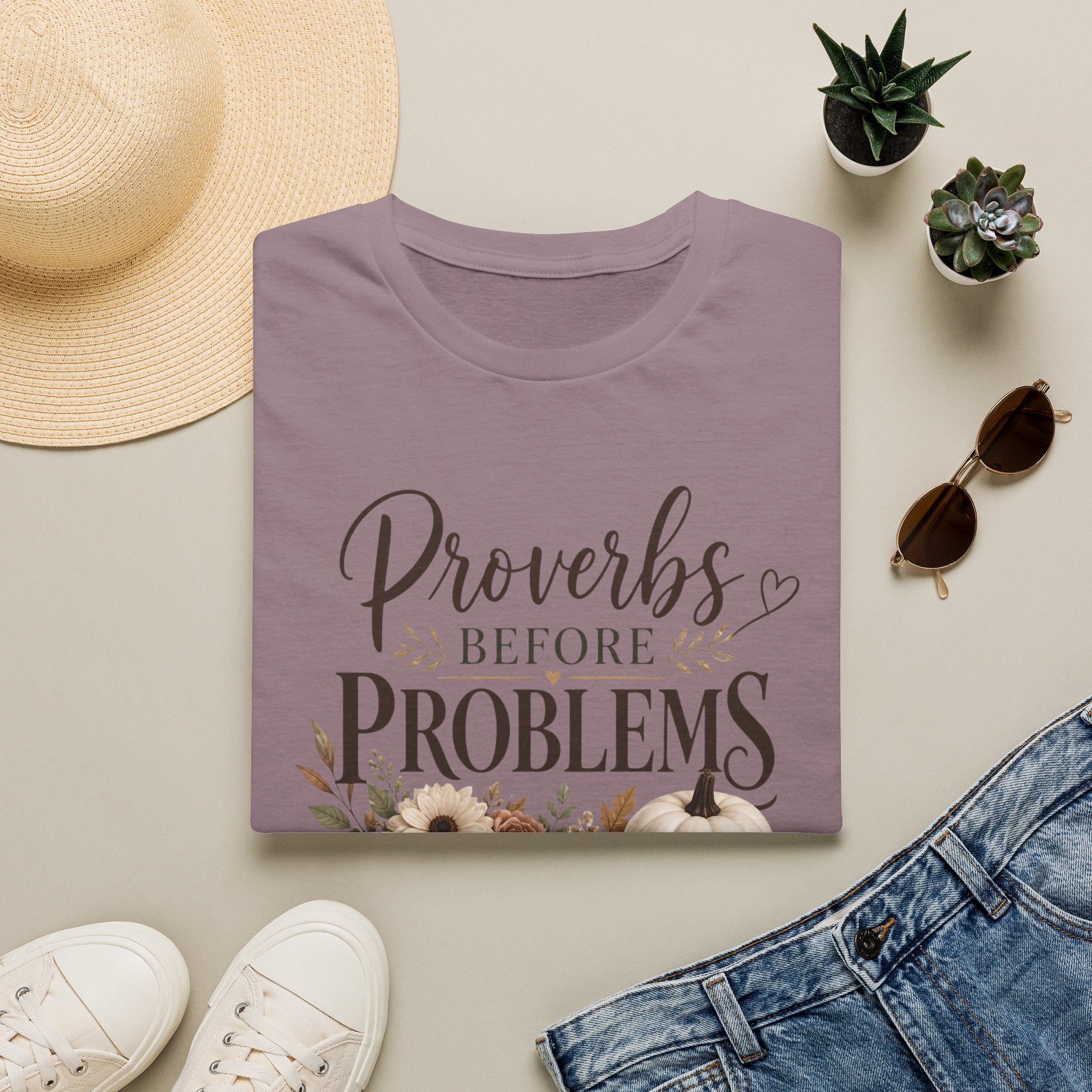 T-Shirt — "Proverbs Before Problems" Inspirational Christian Tee