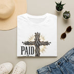Christian T-Shirt — "Paid in Full" Cross Graphic Faith Tee