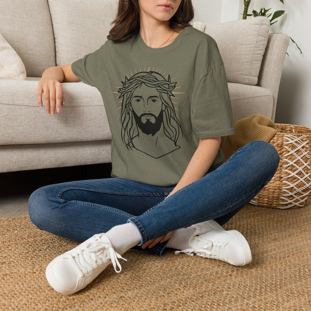 Jesus Portrait T-Shirt — Crown of Thorns Faith Tee