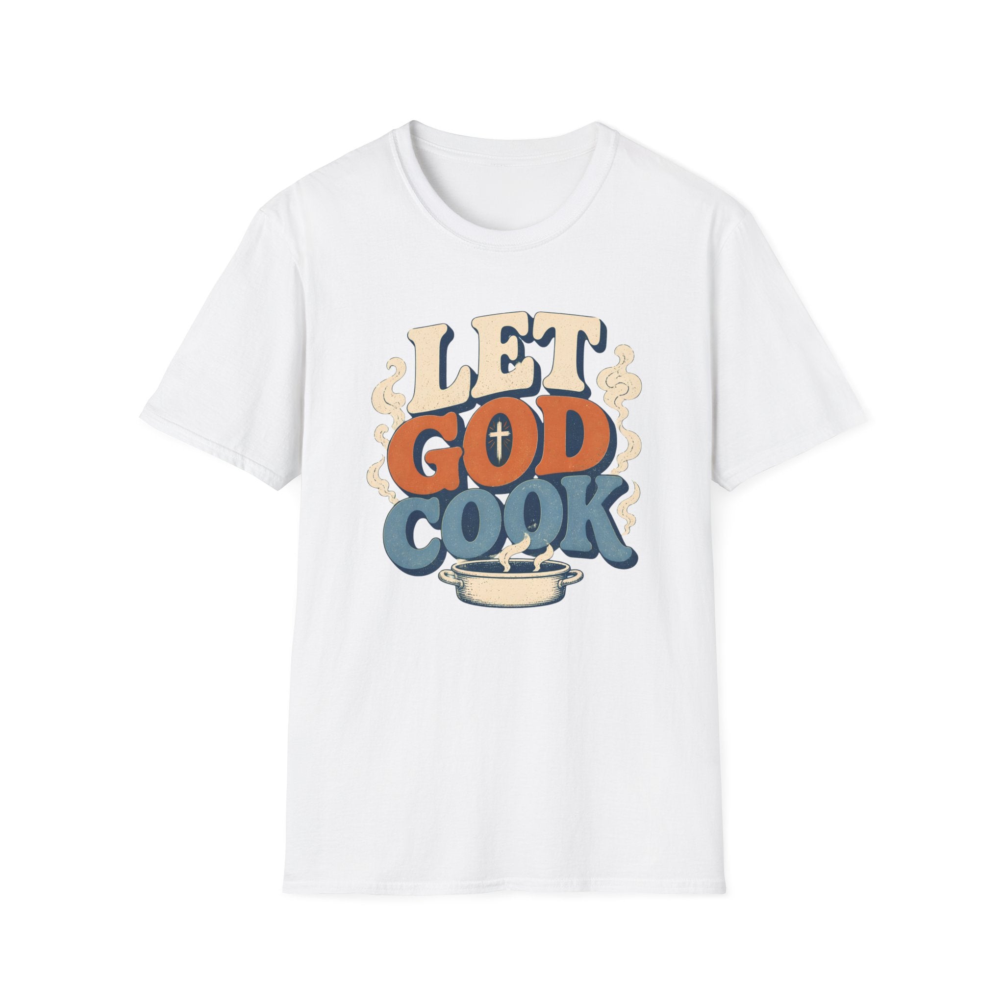 Let God Cook T-Shirt — Faith-Inspired Vintage Kitchen Graphic Tee