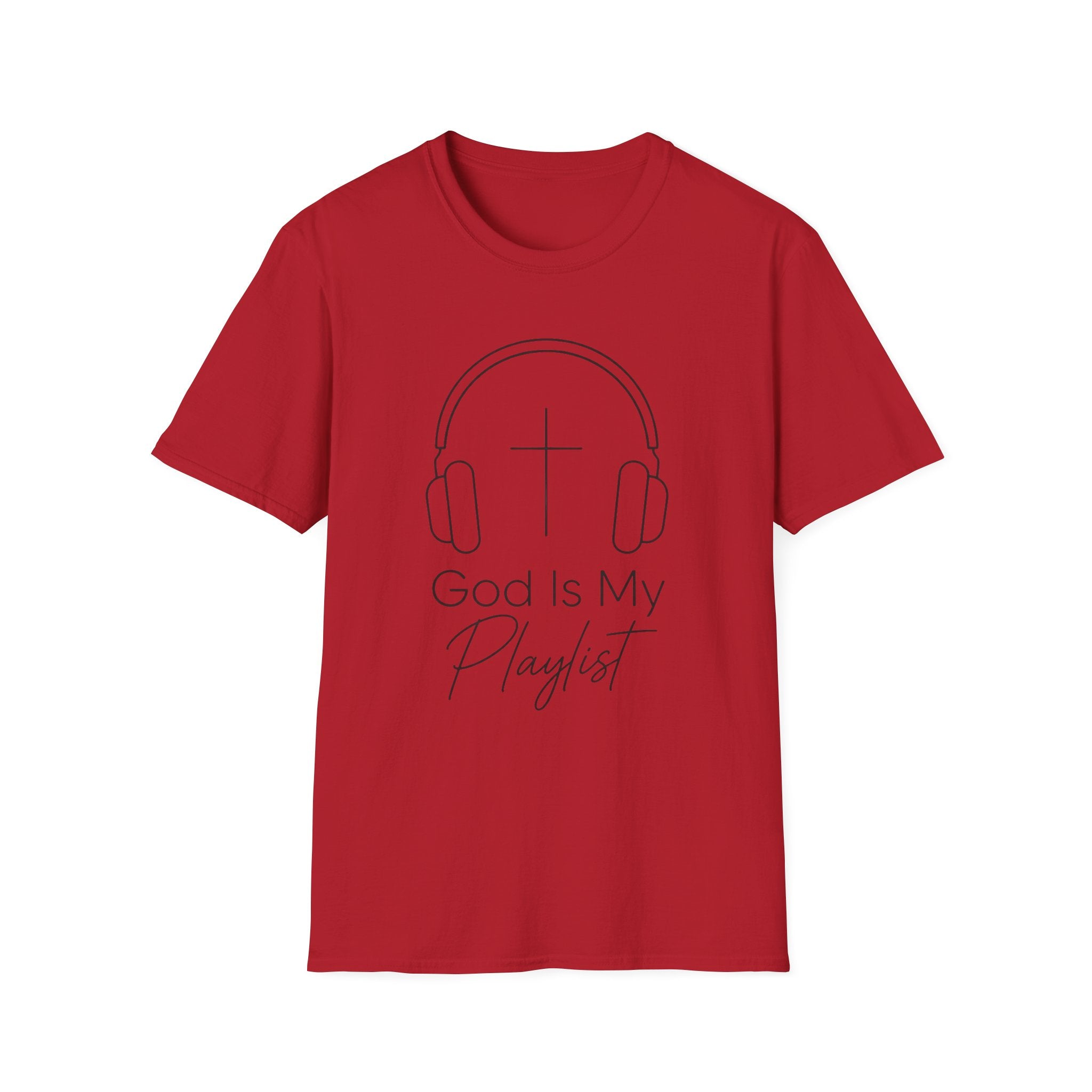 Christian T-Shirt — "God Is My Playlist" Graphic Tee