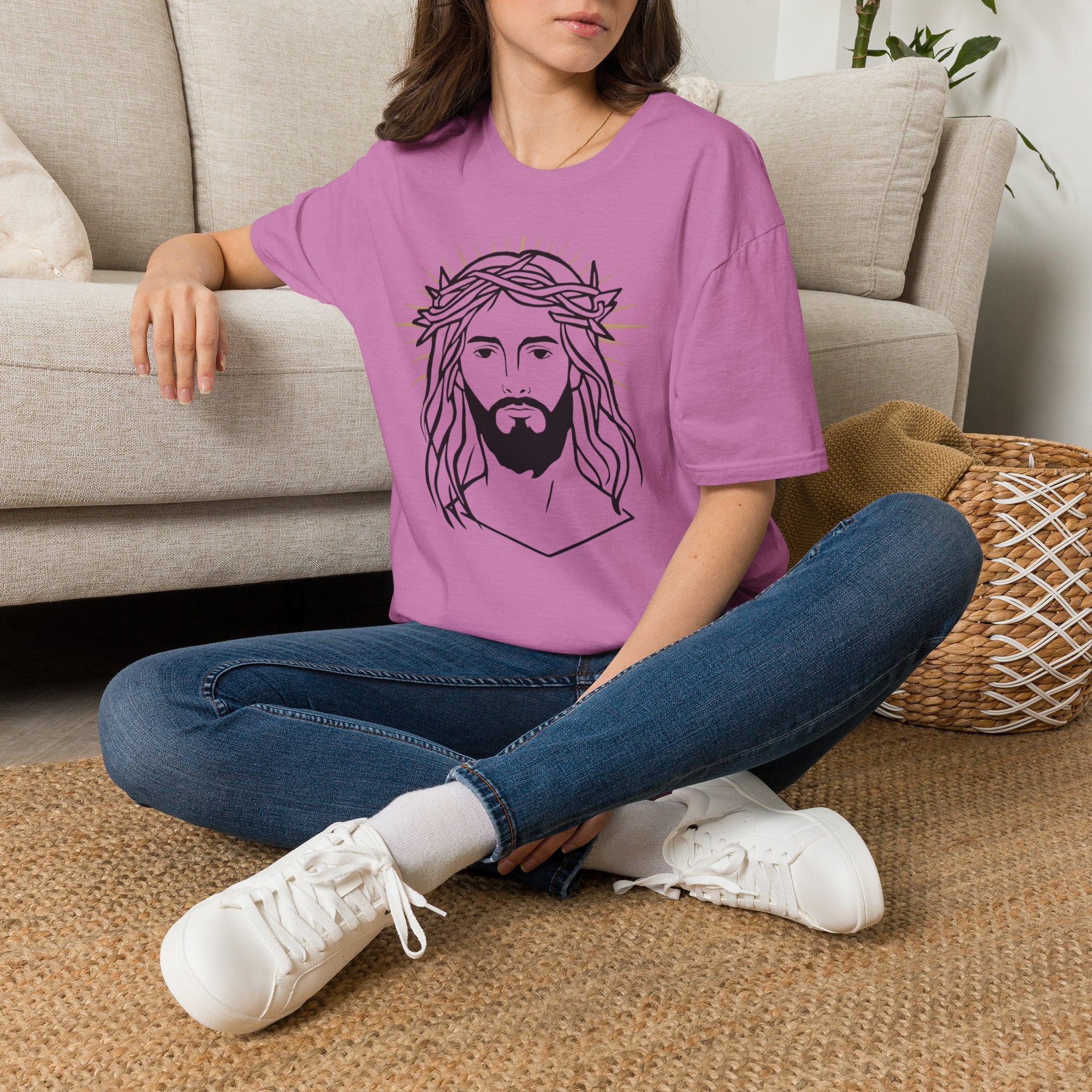 Jesus Portrait T-Shirt — Crown of Thorns Faith Tee