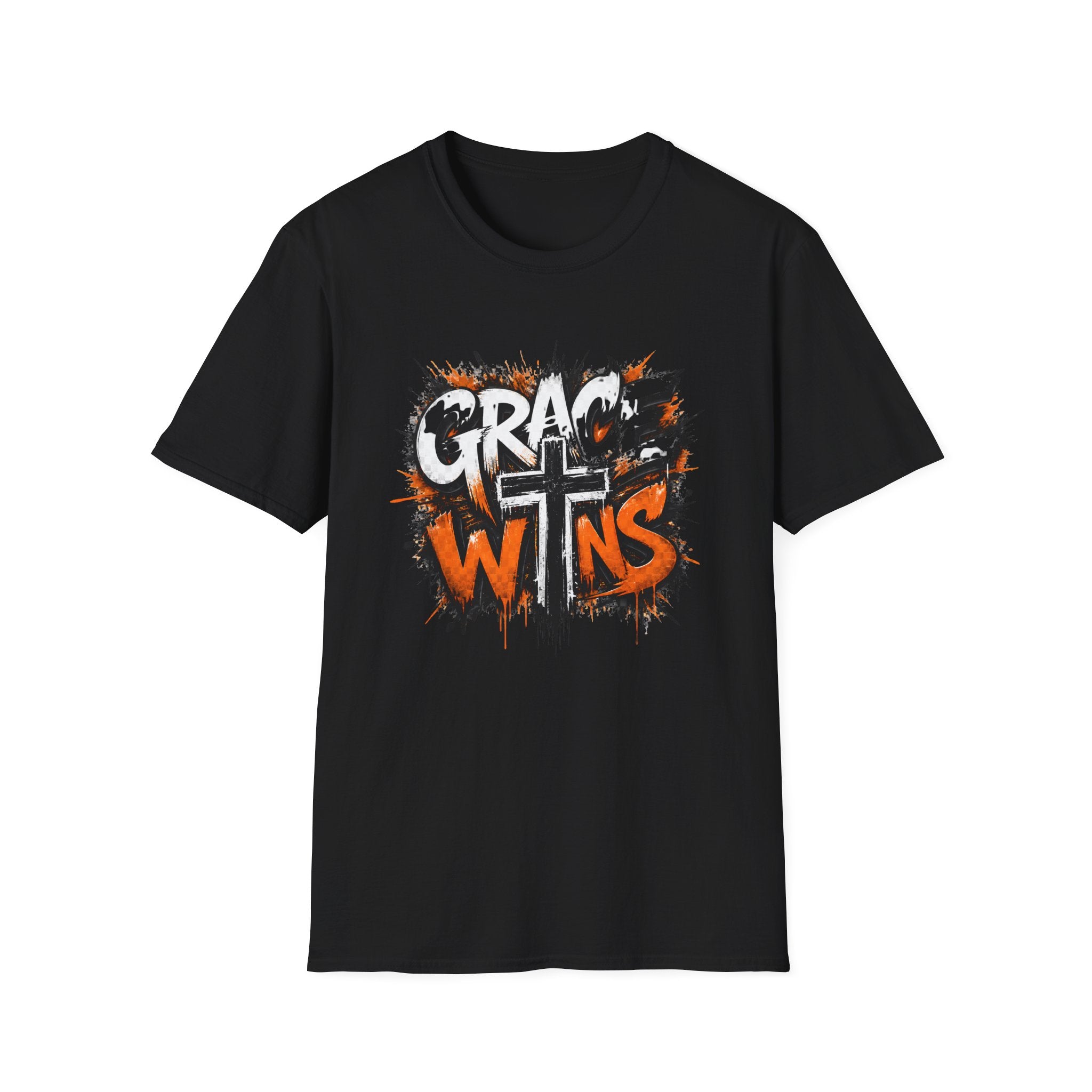 Grace Wins T-Shirt — Christian Faith Cross Graphic Tee