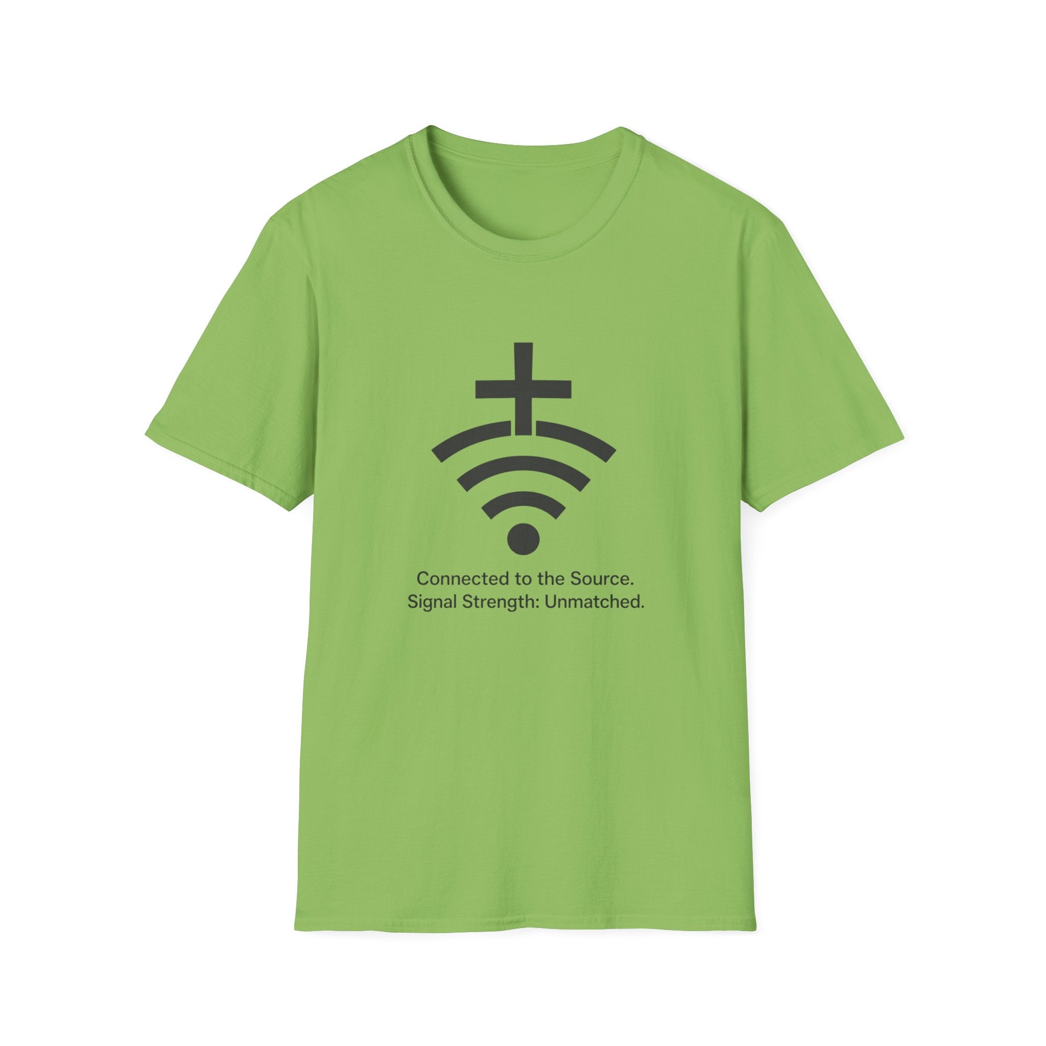 Faith Signal T-Shirt — “Connected to the Source” Christian Tee