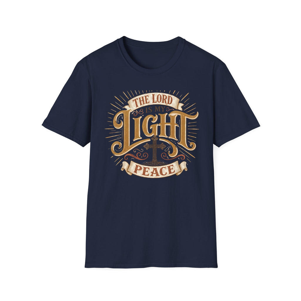 Christian T-Shirt - "The Lord Is My Light & Peace" Inspirational Faith Tee