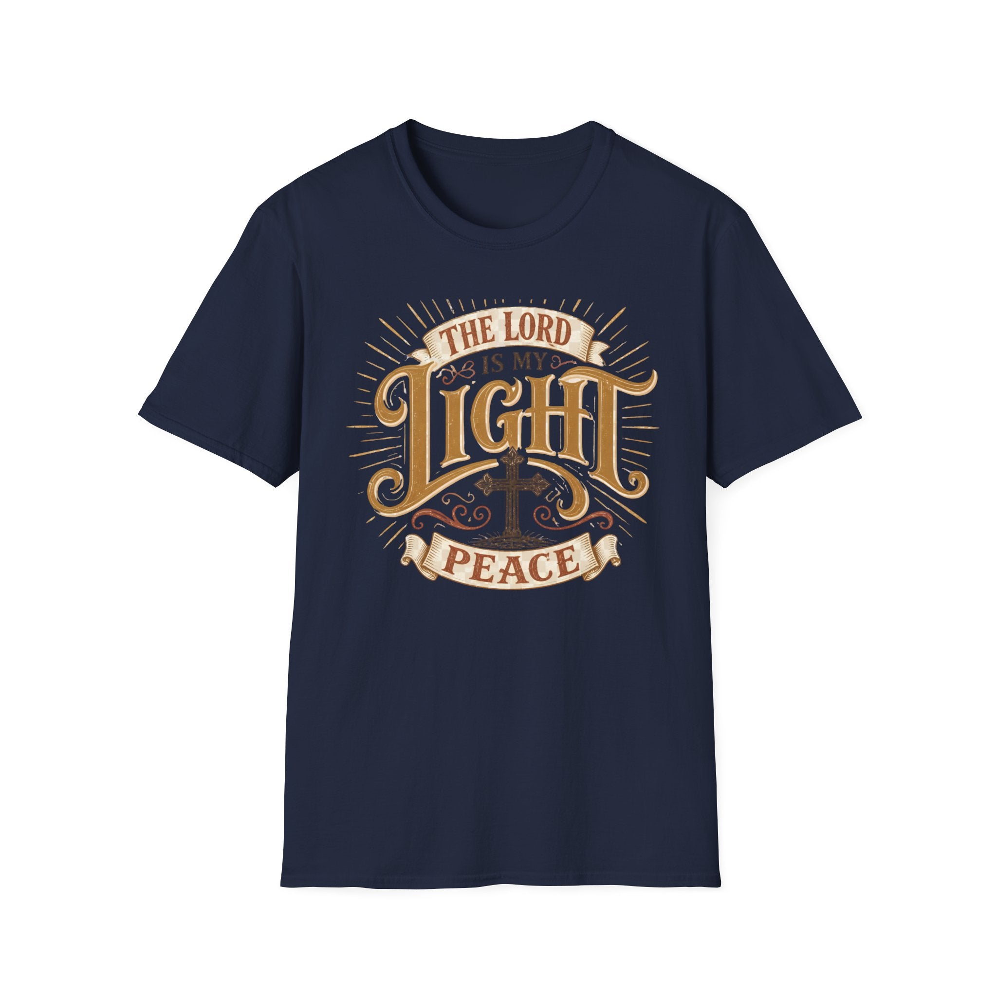 Christian T-Shirt - "The Lord Is My Light & Peace" Inspirational Faith Tee