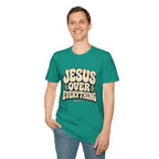 Jesus Over Everything T‑Shirt — Retro Faith Graphic Tee
