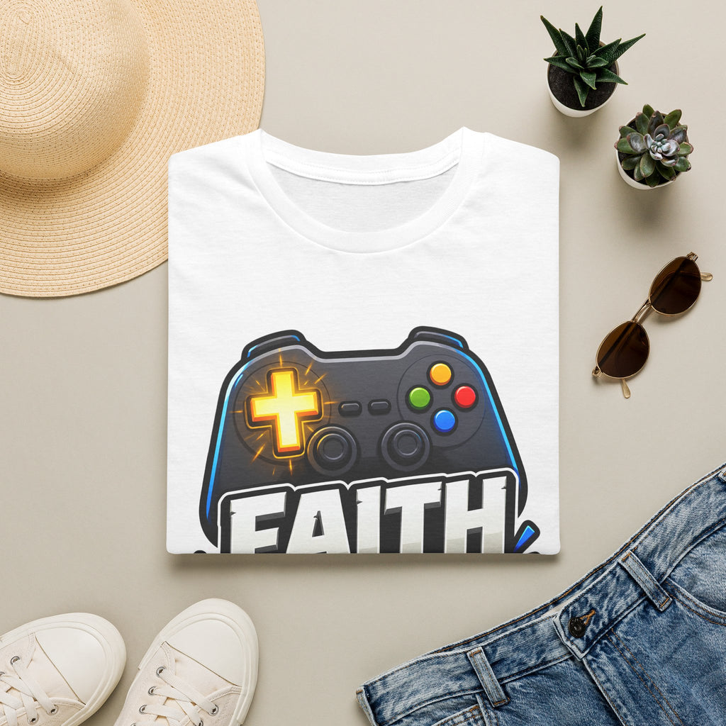 Faith Mode Gamer T-Shirt — Christian Video Game Controller Tee