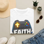 Faith Mode Gamer T-Shirt — Christian Video Game Controller Tee
