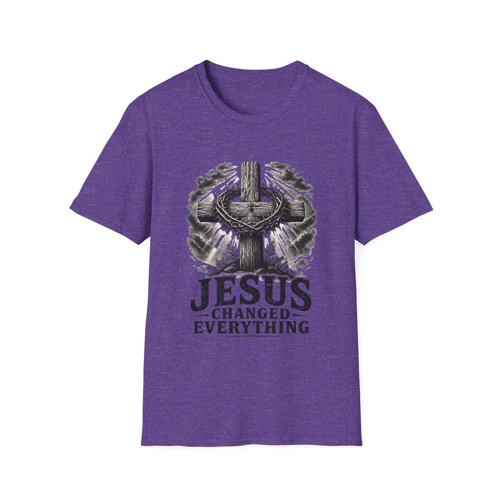 Christian Cross T-Shirt — "Jesus Changed Everything" Faith Tee