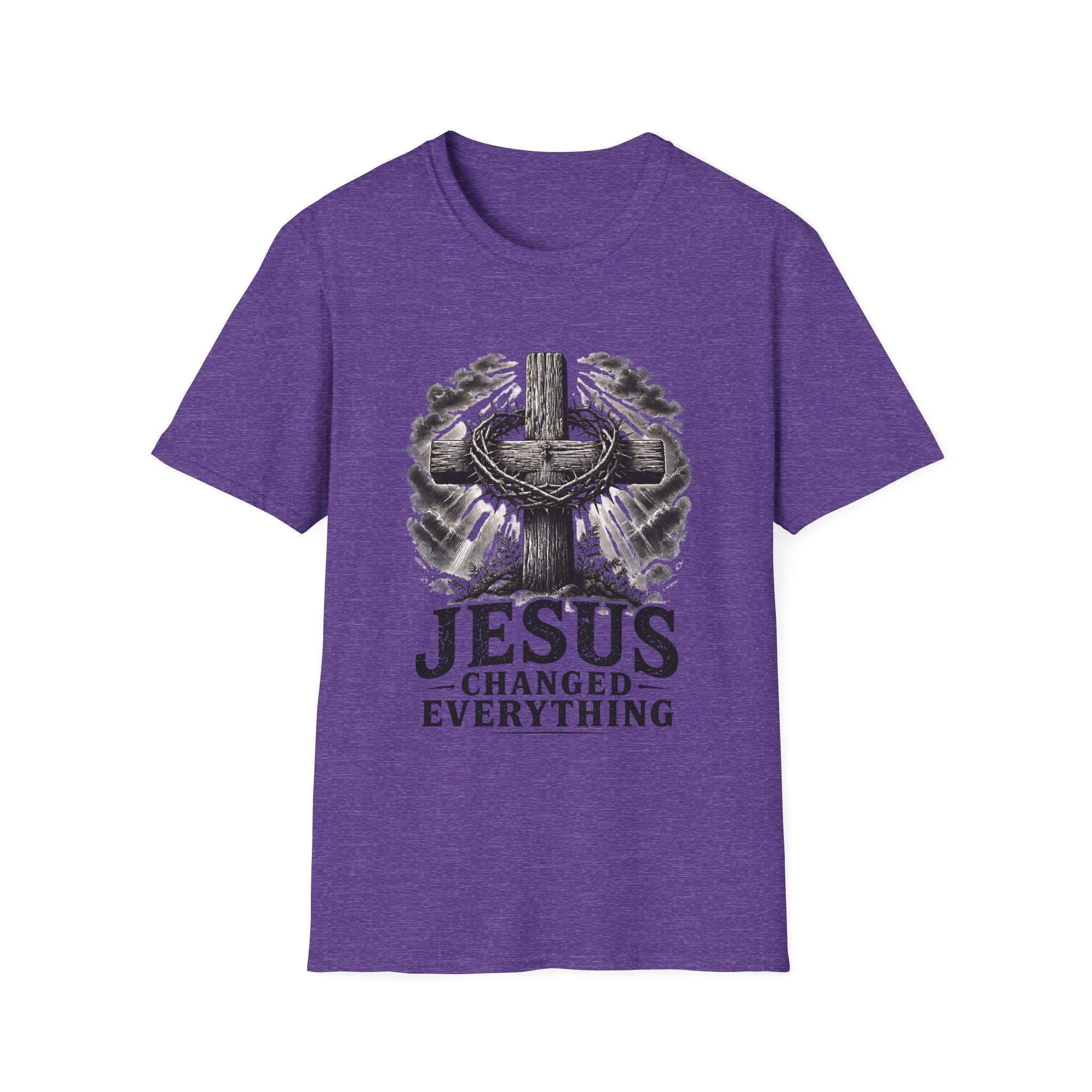 Christian Cross T-Shirt — "Jesus Changed Everything" Faith Tee