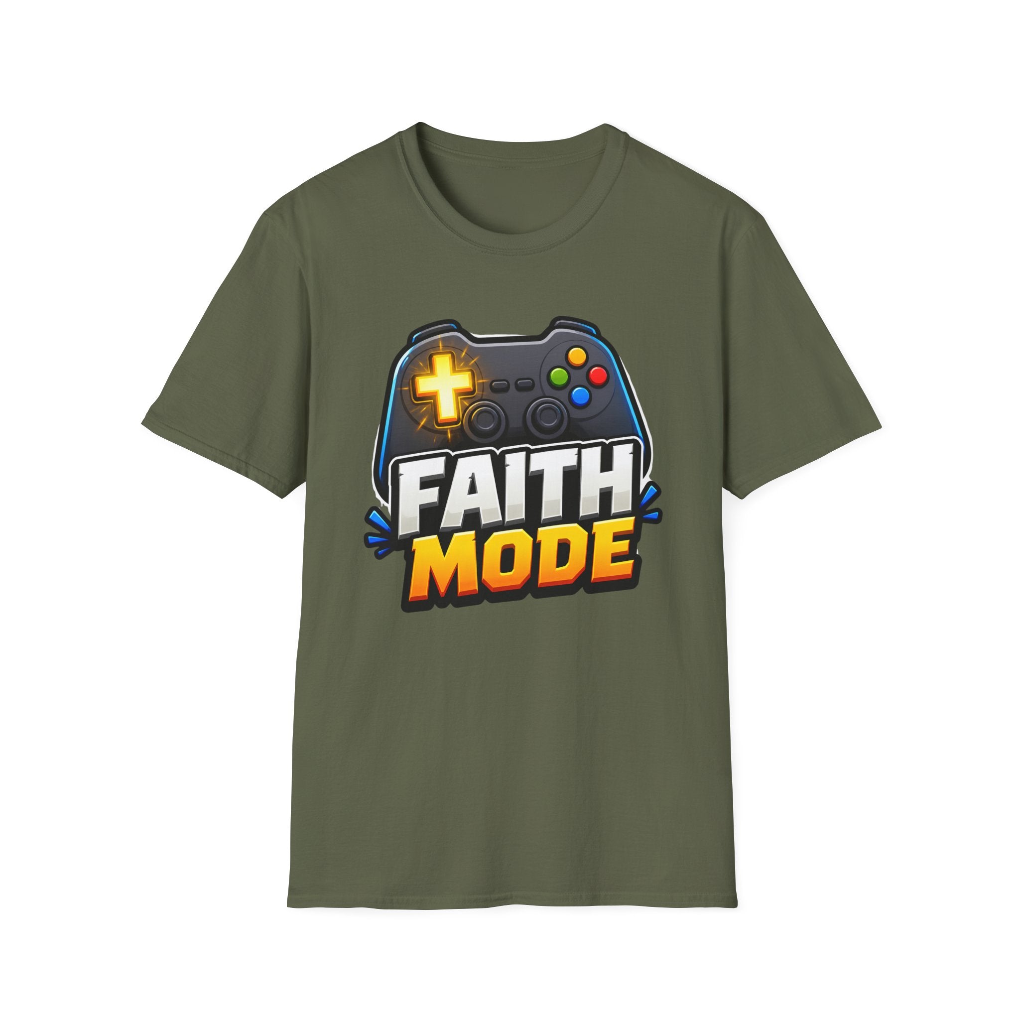 Faith Mode Gamer T-Shirt — Christian Video Game Controller Tee