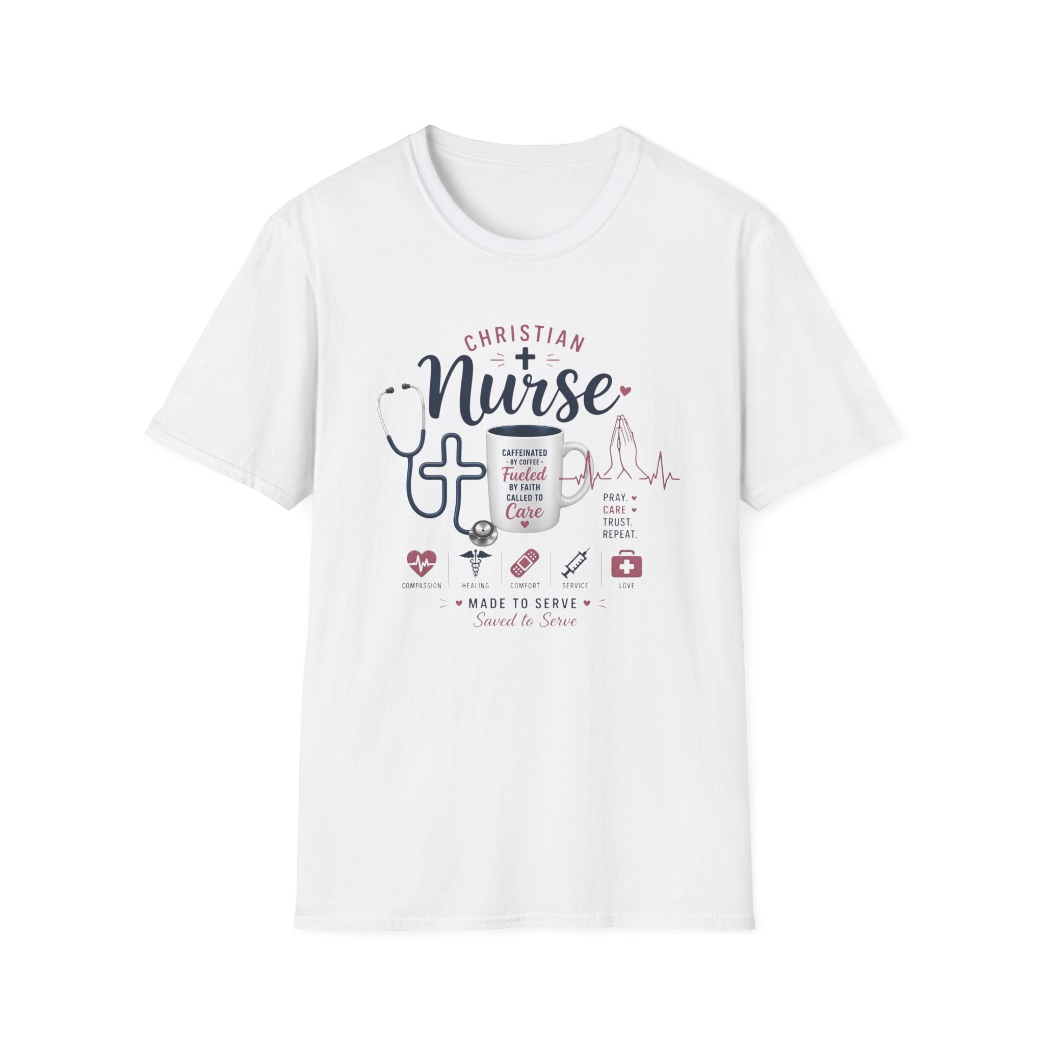 Christian Nurse T-Shirt — Faith Fueled Nursing Tee
