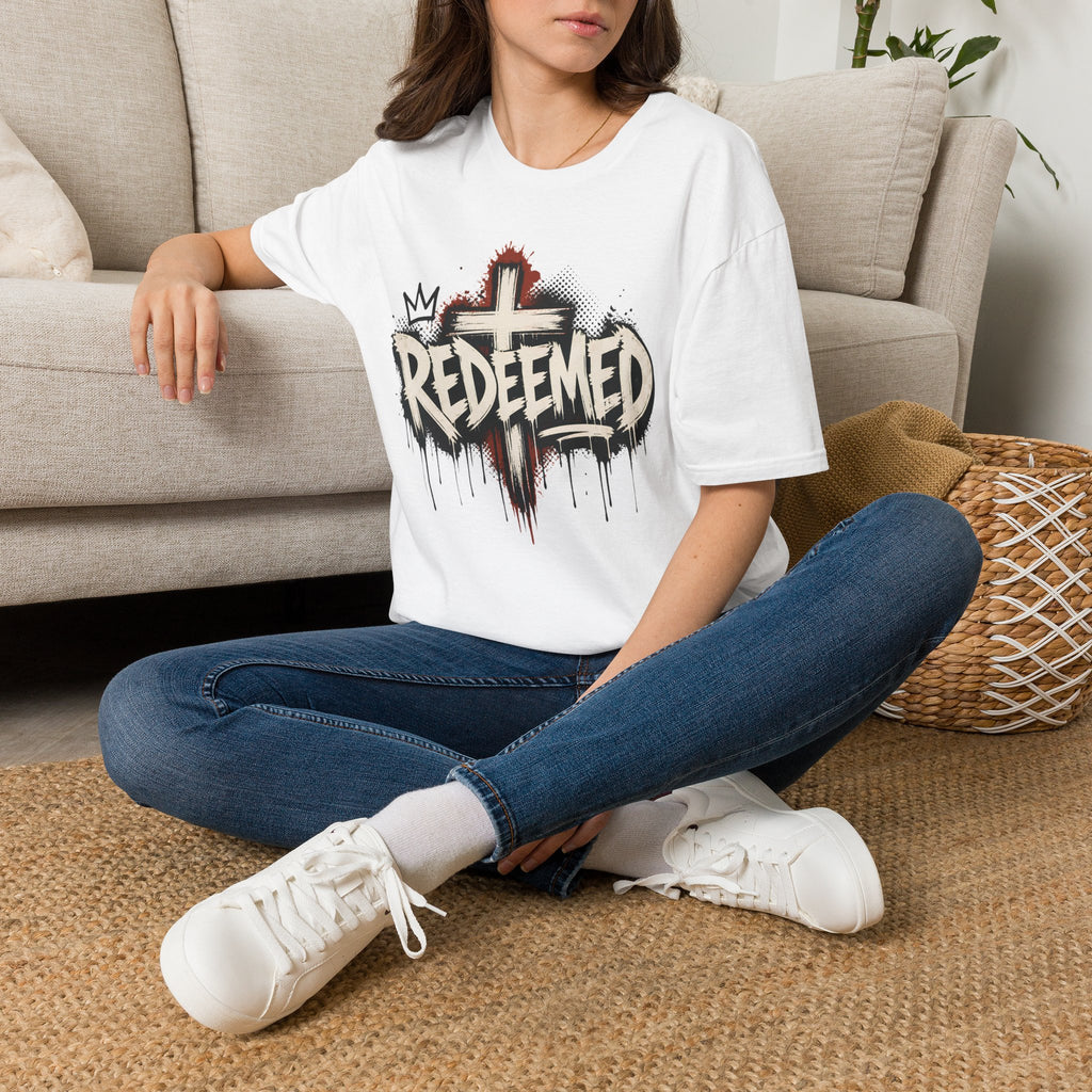 Redeemed Cross T‑Shirt — Christian Faith Graphic Tee
