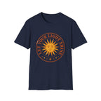 Sunshine Graphic T-Shirt — "Let Your Light Shine" Inspirational Tee
