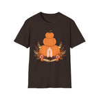 Pumpkin Stack T‑Shirt — Autumn Floral Fall Graphic Tee