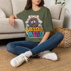 Blessed Mess T-Shirt — Cute Angelic Tangled Yarns Graphic Tee