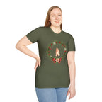 Christmas Prayer Hands T-Shirt — Holiday Wreath Faith Tee