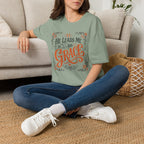 T-Shirt — “He Leads Me By His Grace” Christian Inspirational Tee