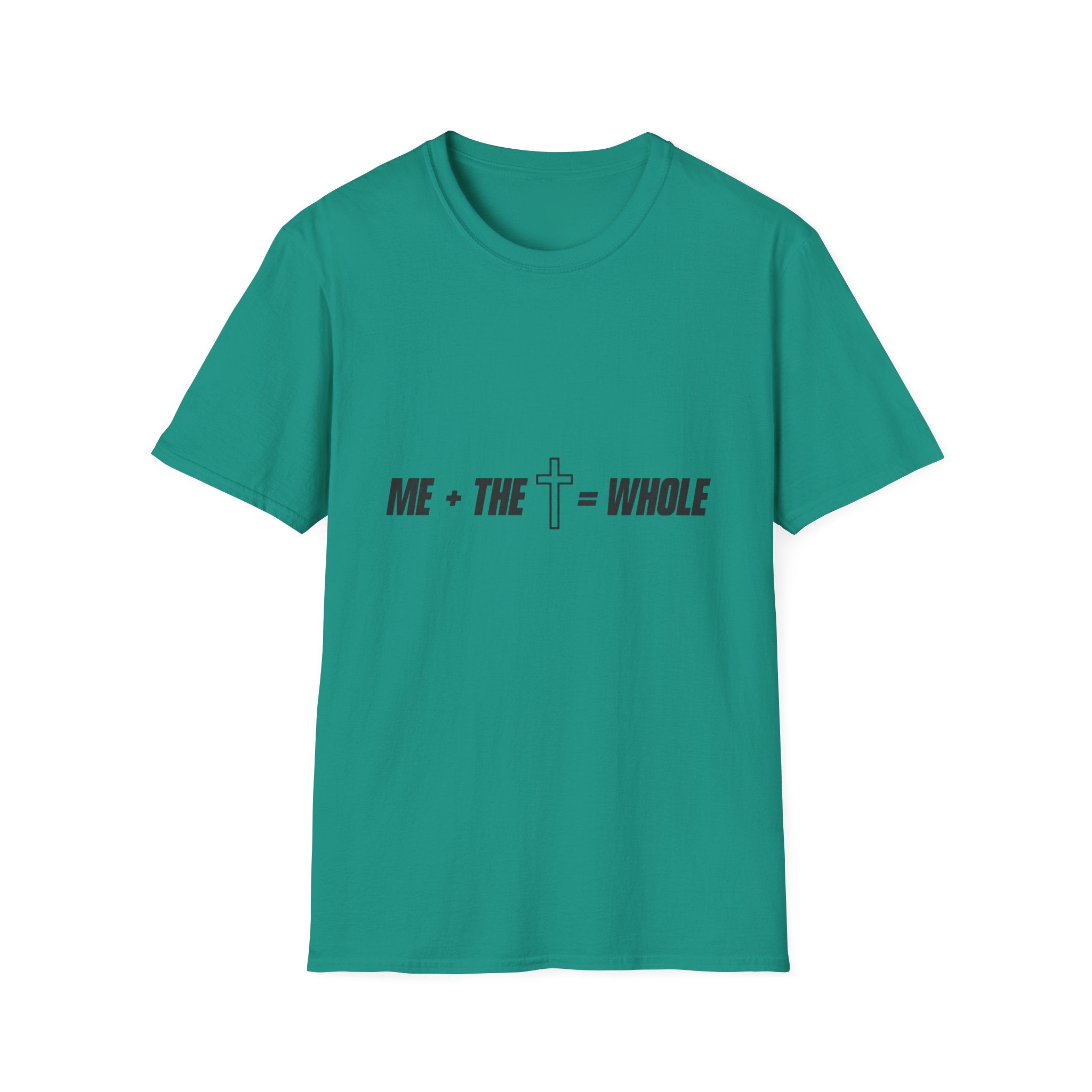 Christian Cross Tee — "Me + The Cross = Whole" Inspirational Faith T-Shirt