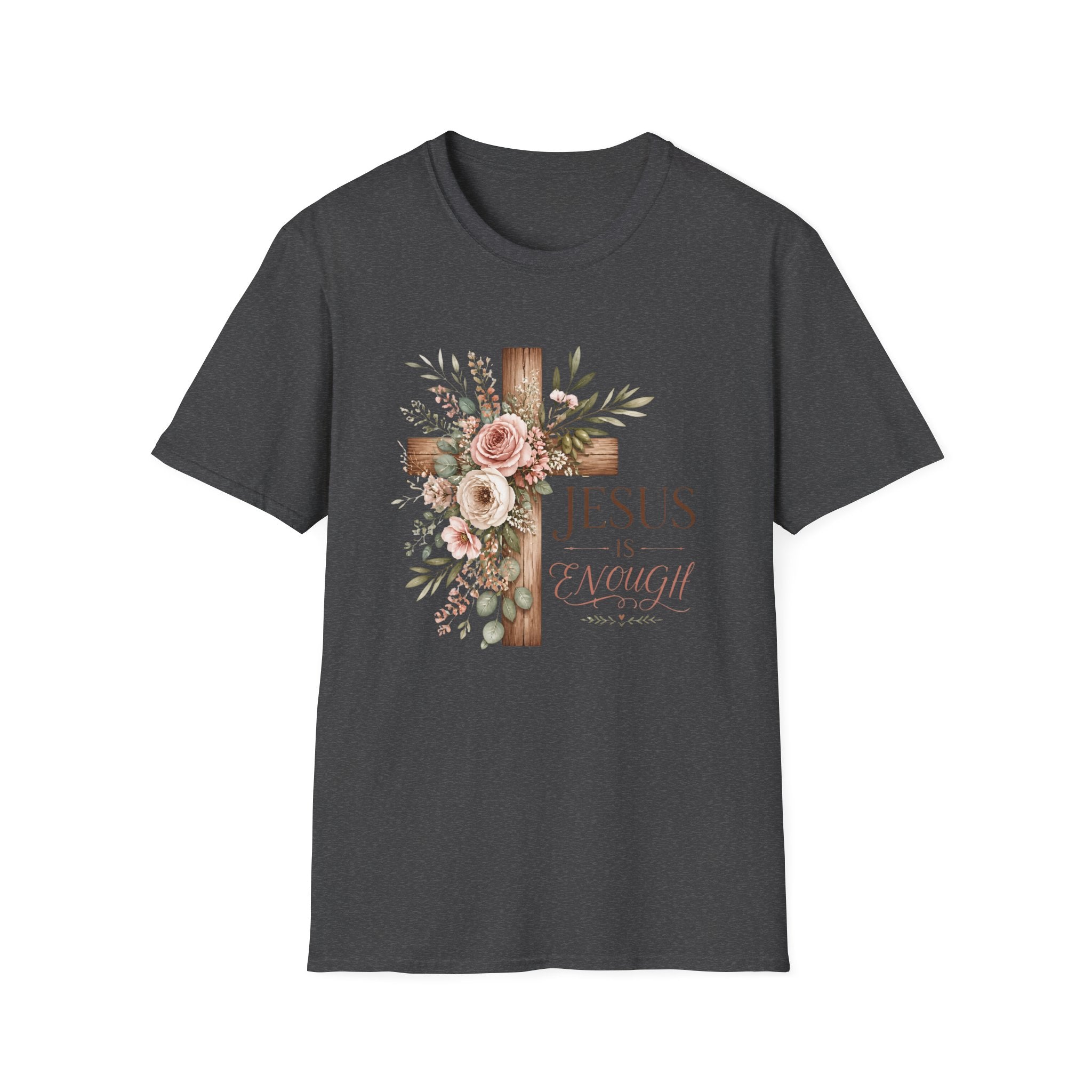 Jesus Floral Cross T-Shirt — Christian Faith Graphic Tee