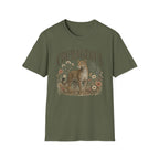 Courageous Leopard T-Shirt — Vintage Floral Wildlife Graphic Tee