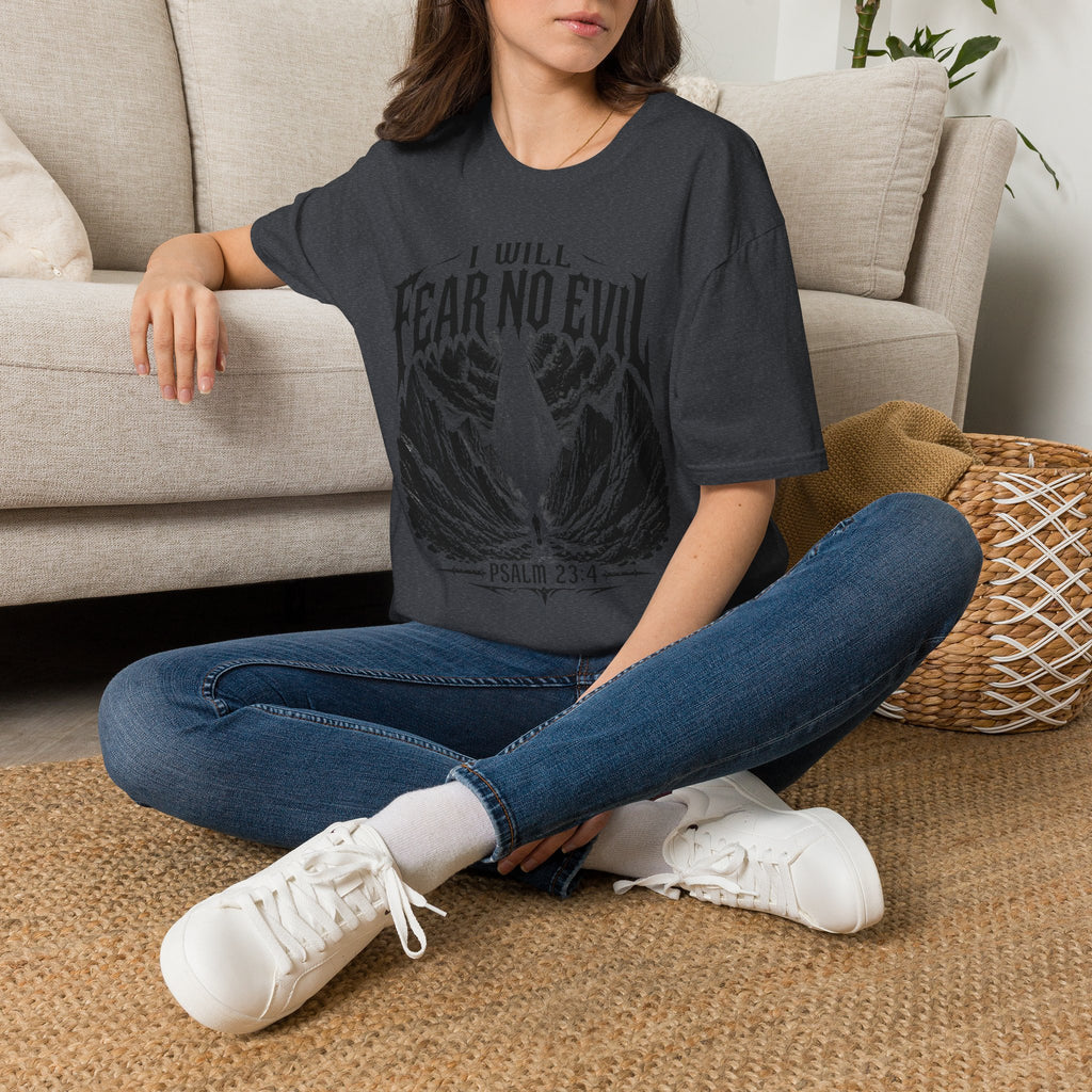 I Will Fear No Evil T-Shirt — Psalm 23:4 Inspirational Christian Tee