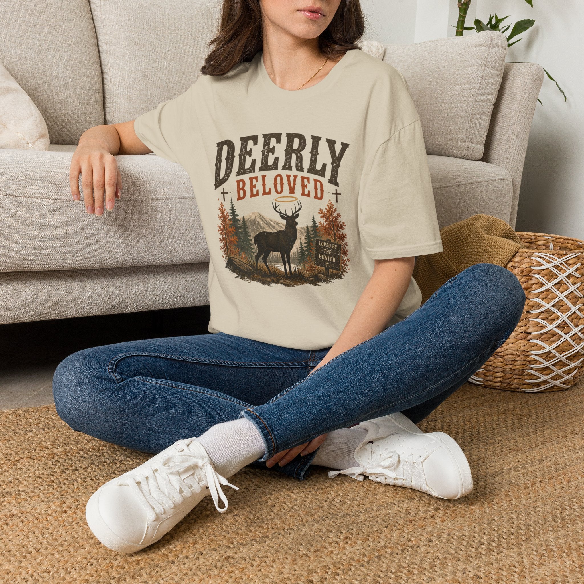 Deerly Beloved Graphic Tee — Rustic Deer Nature T-Shirt