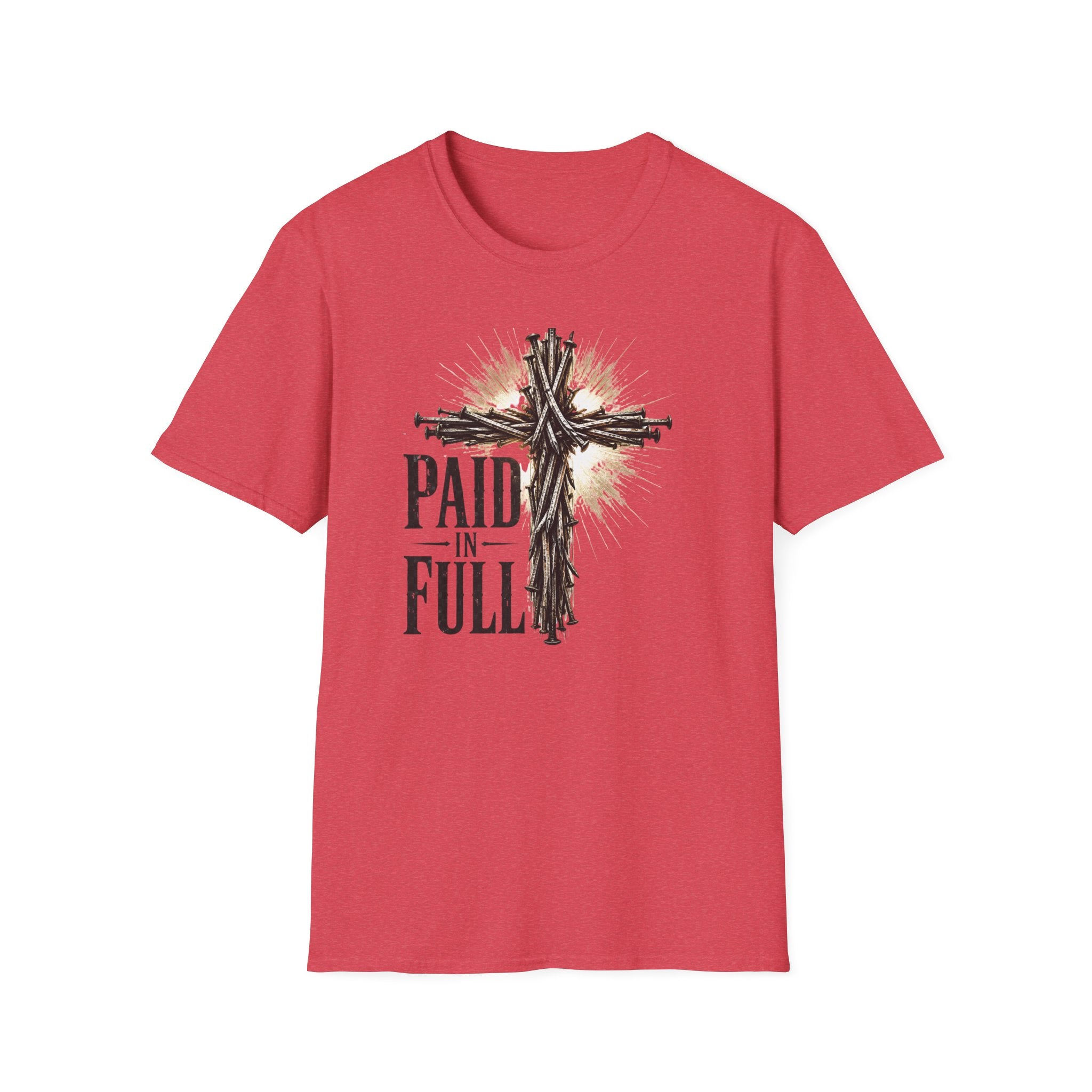 Christian T-Shirt — "Paid in Full" Cross Graphic Faith Tee