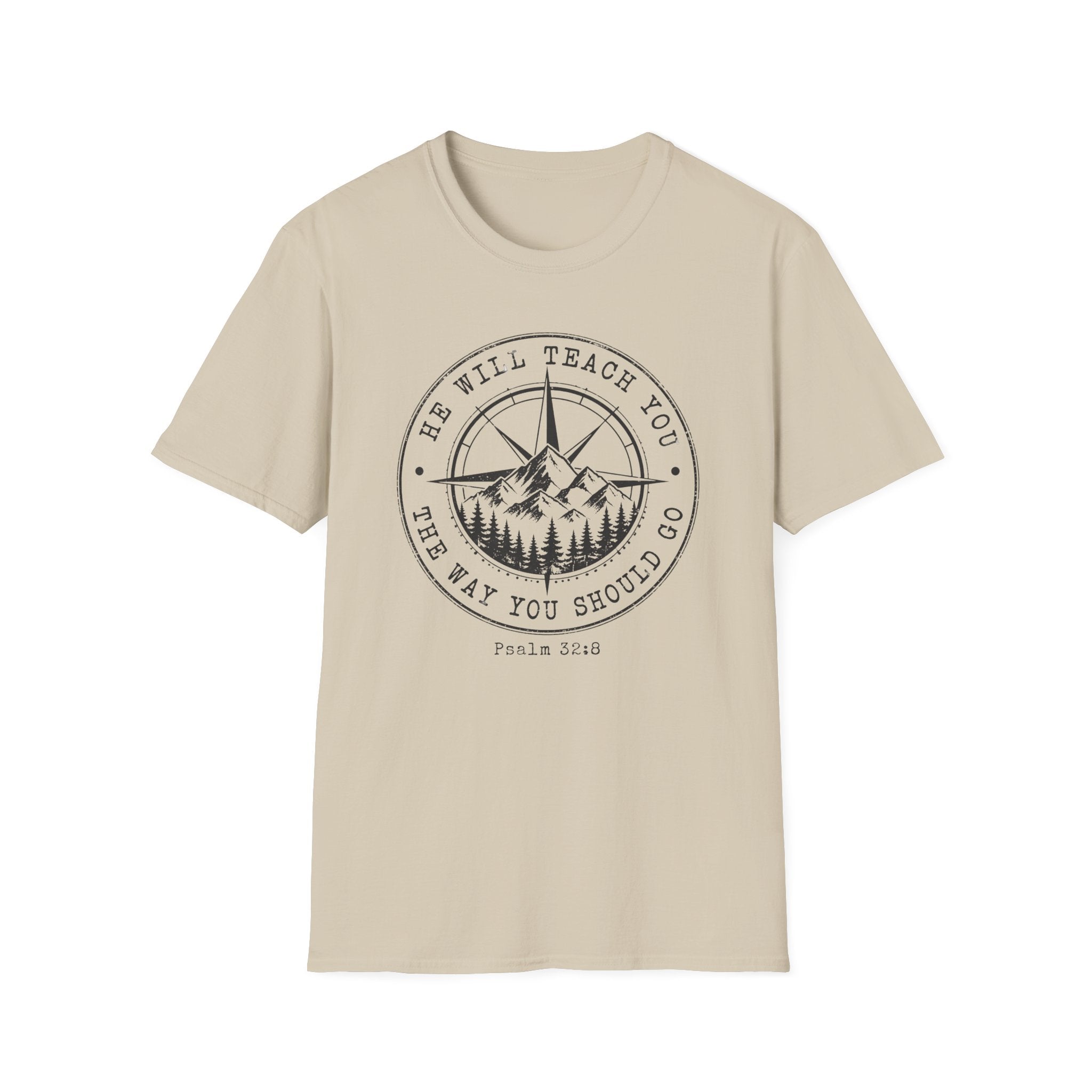T-Shirt — 'He Will Teach You The Way You Should Go' Mountain Compass Christian Tee