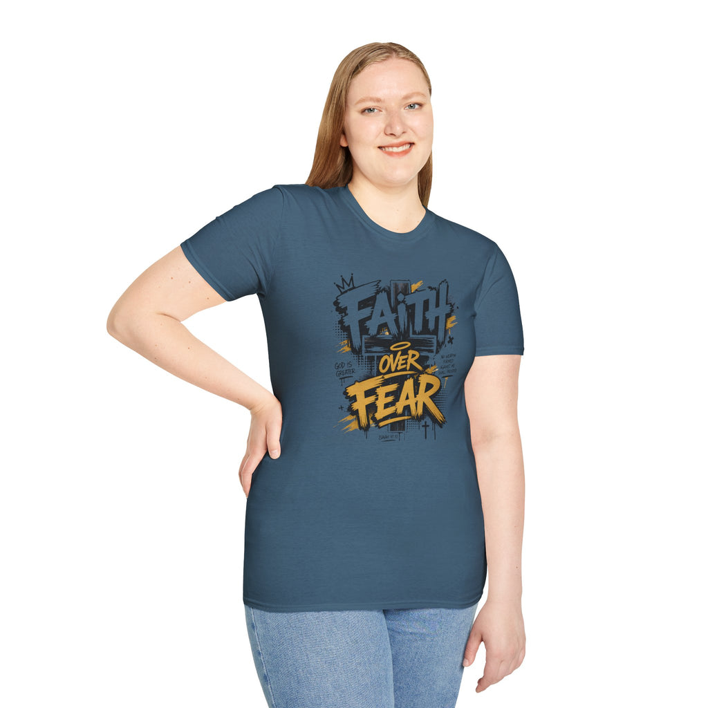 Faith Over Fear T-Shirt — Bold Graffiti Christian Inspirational Tee