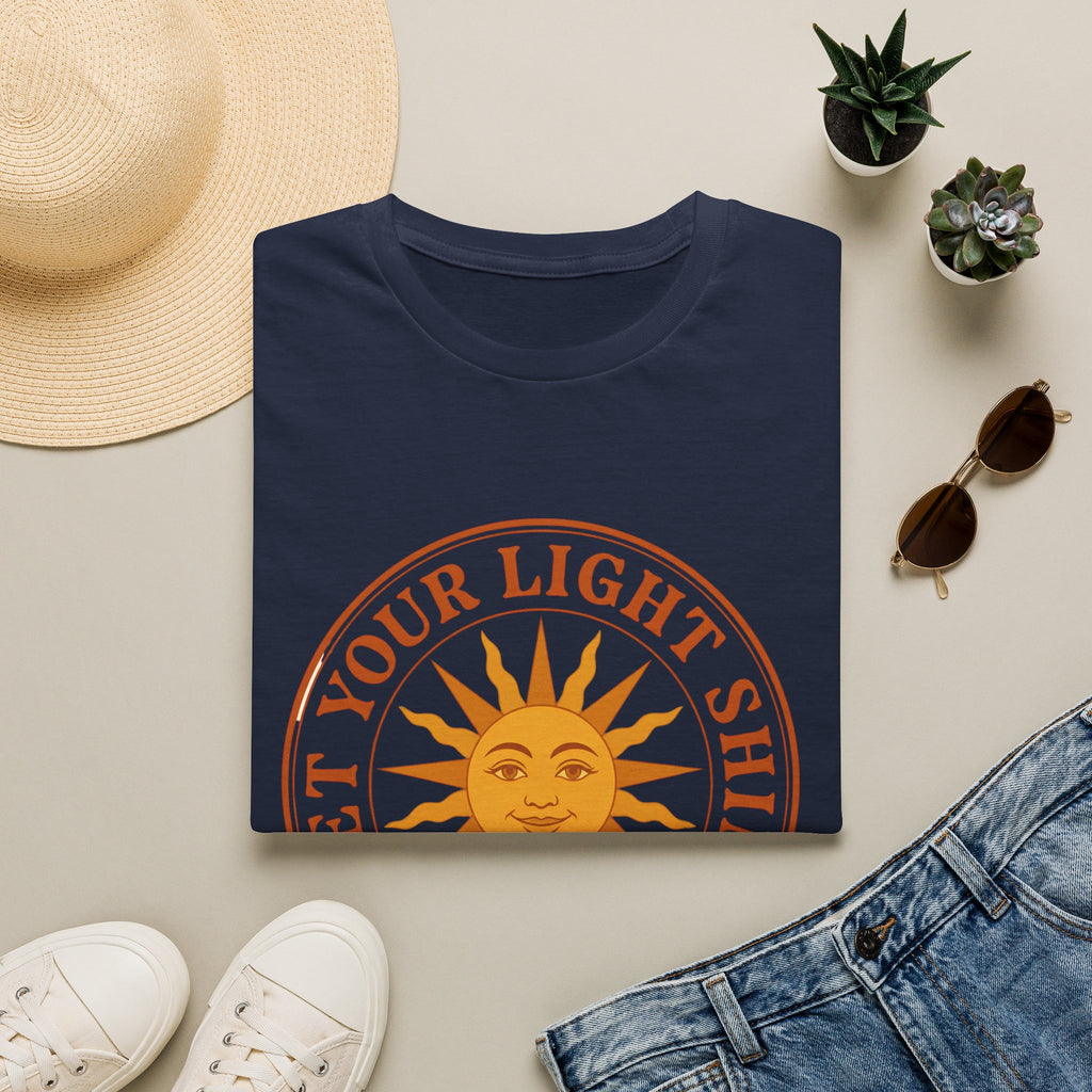 Sunshine Graphic T-Shirt — "Let Your Light Shine" Inspirational Tee