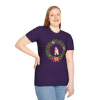 Christmas Prayer Hands T-Shirt — Holiday Wreath Faith Tee