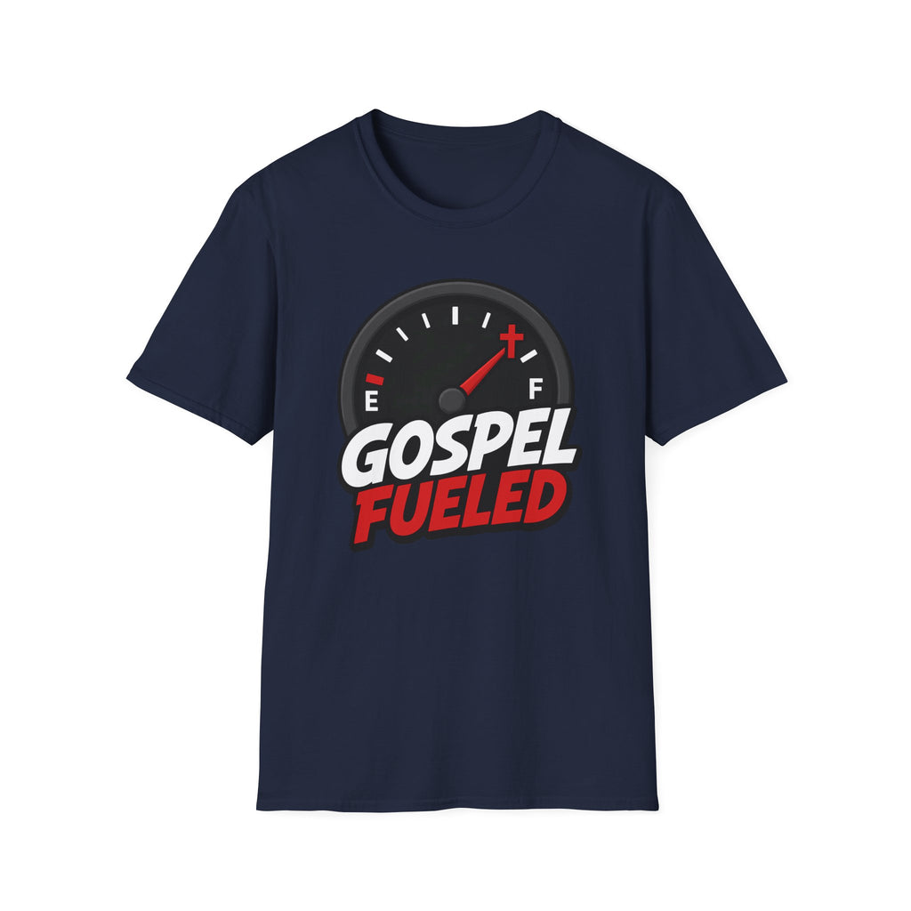 Gospel Fueled T-Shirt — Christian Faith Fuel Gauge Tee