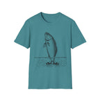 Fish Illustration T-Shirt — Vintage Leaping Trout Graphic