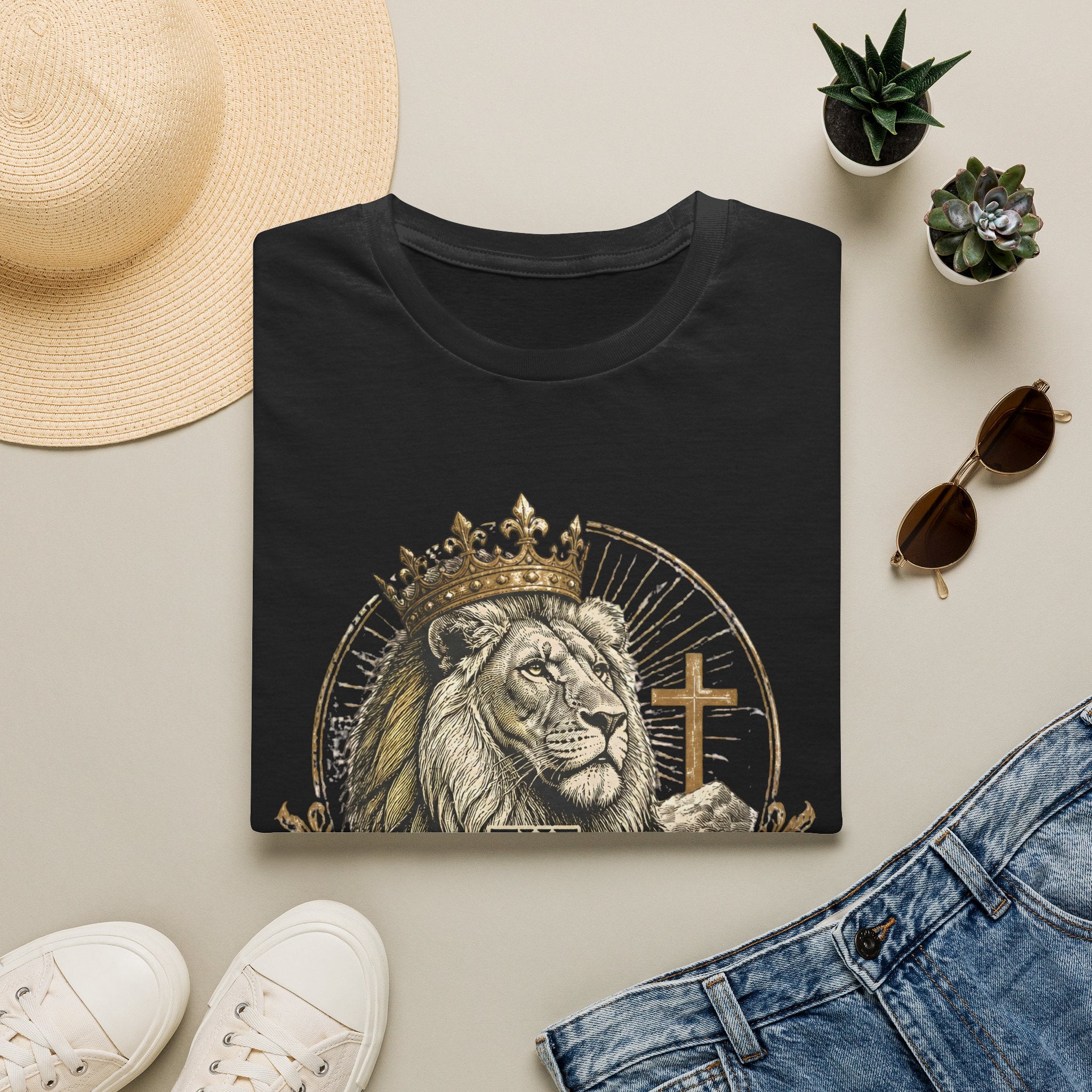Lion of Judah T-Shirt — Christian Faith King Lion Graphic Tee