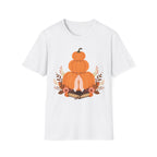 Pumpkin Stack T‑Shirt — Autumn Floral Fall Graphic Tee