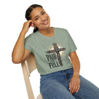 Christian T-Shirt — "Paid in Full" Cross Graphic Faith Tee