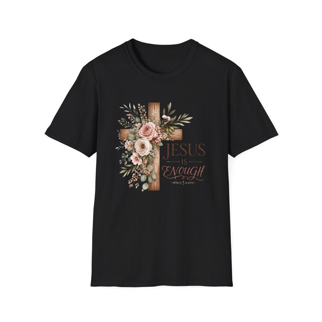 Jesus Floral Cross T-Shirt — Christian Faith Graphic Tee