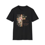 Jesus Floral Cross T-Shirt — Christian Faith Graphic Tee