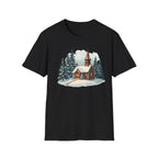 T-Shirt — Cozy Winter Chapel Graphic Tee (Snowy Pine Church)