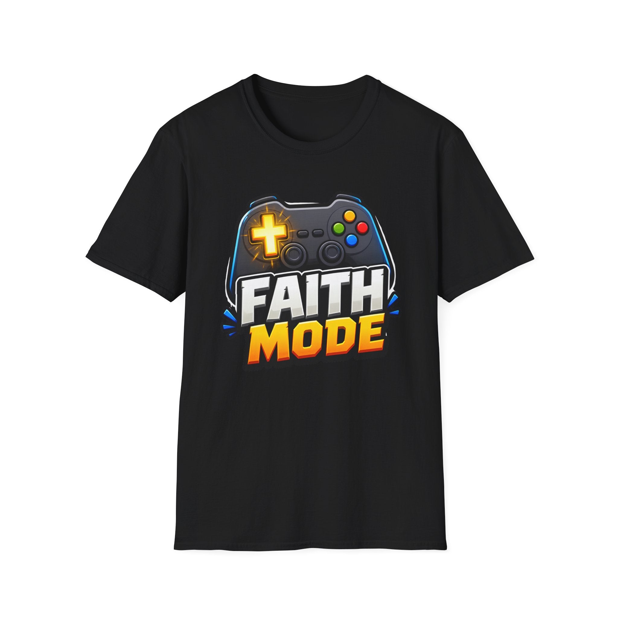 Faith Mode Gamer T-Shirt — Christian Video Game Controller Tee