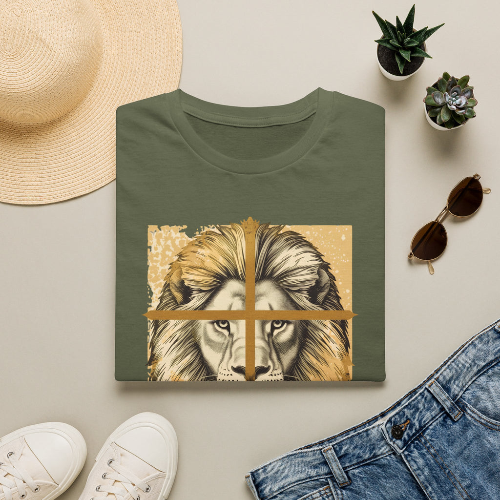 Lion Cross T‑Shirt — Faith-Inspired Lion Graphic Tee