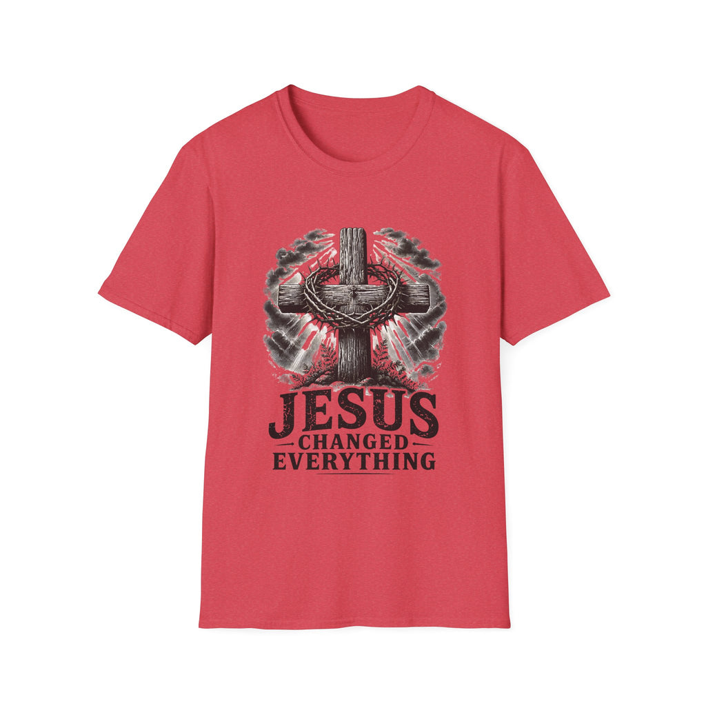 Christian Cross T-Shirt — "Jesus Changed Everything" Faith Tee